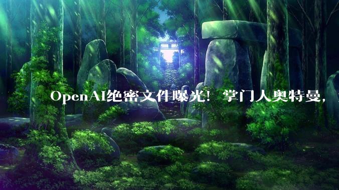 OpenAI绝密文件曝光！掌门人奥特曼，竟是个“撒谎精”？_达里奥·阿莫迪_公司_苏茨