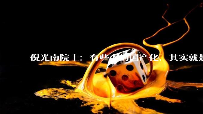 倪光南院士：有些人的国产化，其实就是外国技术穿个“马甲”_芯片_中国_进行
