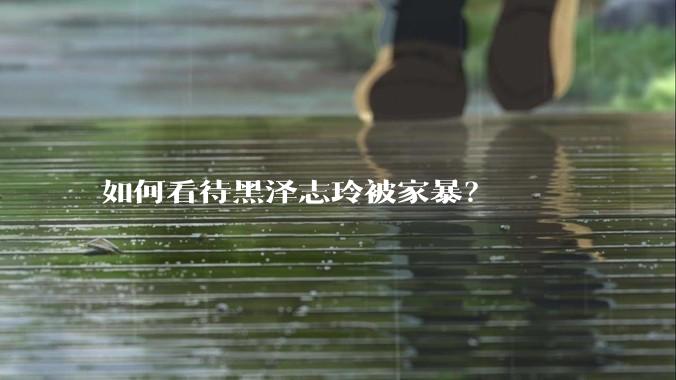 如何看待黑泽志玲被家暴？