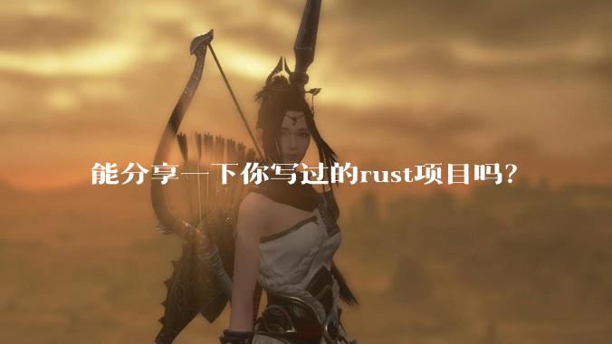 能分享一下你写过的rust项目吗？