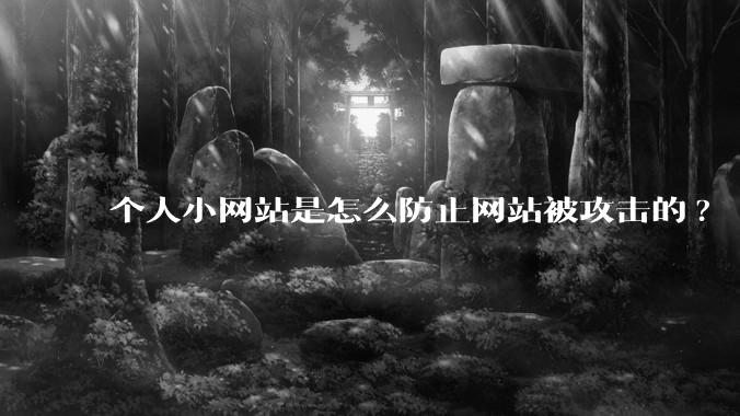 个人小网站是怎么防止网站被攻击的?